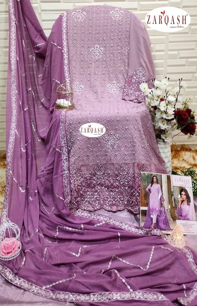 Zarqash D. No Z 3022 Georgette Wholesale Pakistani Salwar Suit — Wholesale Pakistani Suits, MPA wholesale from Surat — view 3
